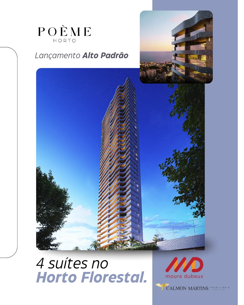 Poeme Horto, Apartamento Nascente, Com 4 Suítes Entre 173M² E 203M² Com 3 Ou 4 Vagas