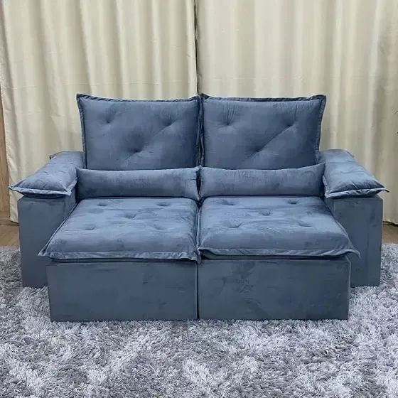  Sofá Retrátil 3 Lugares Canindé