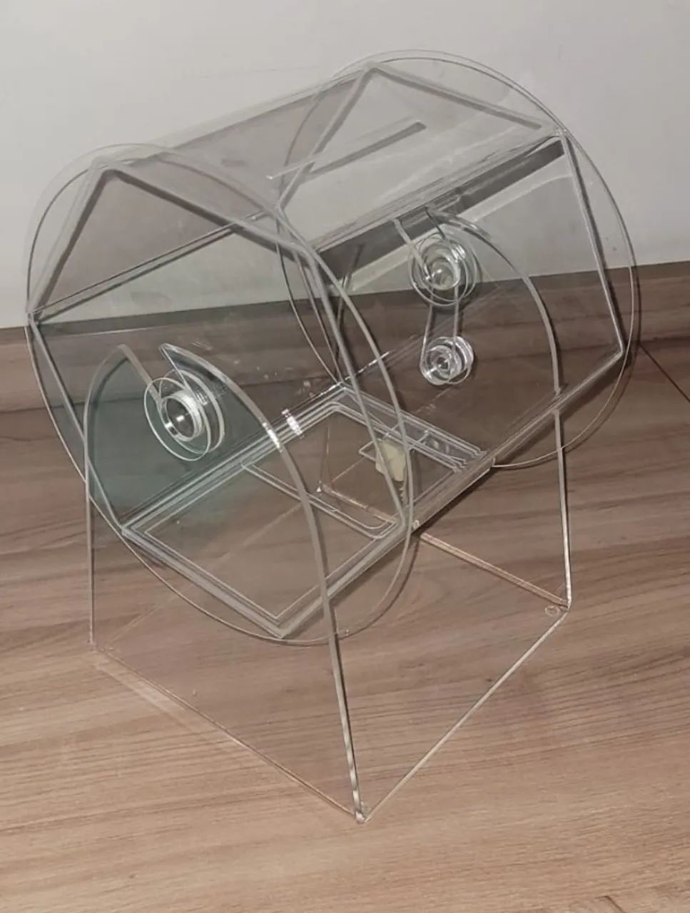 Urna de Acrílico Giratória - Transparente, Ideal para Sorteios e Votações - Foto 2