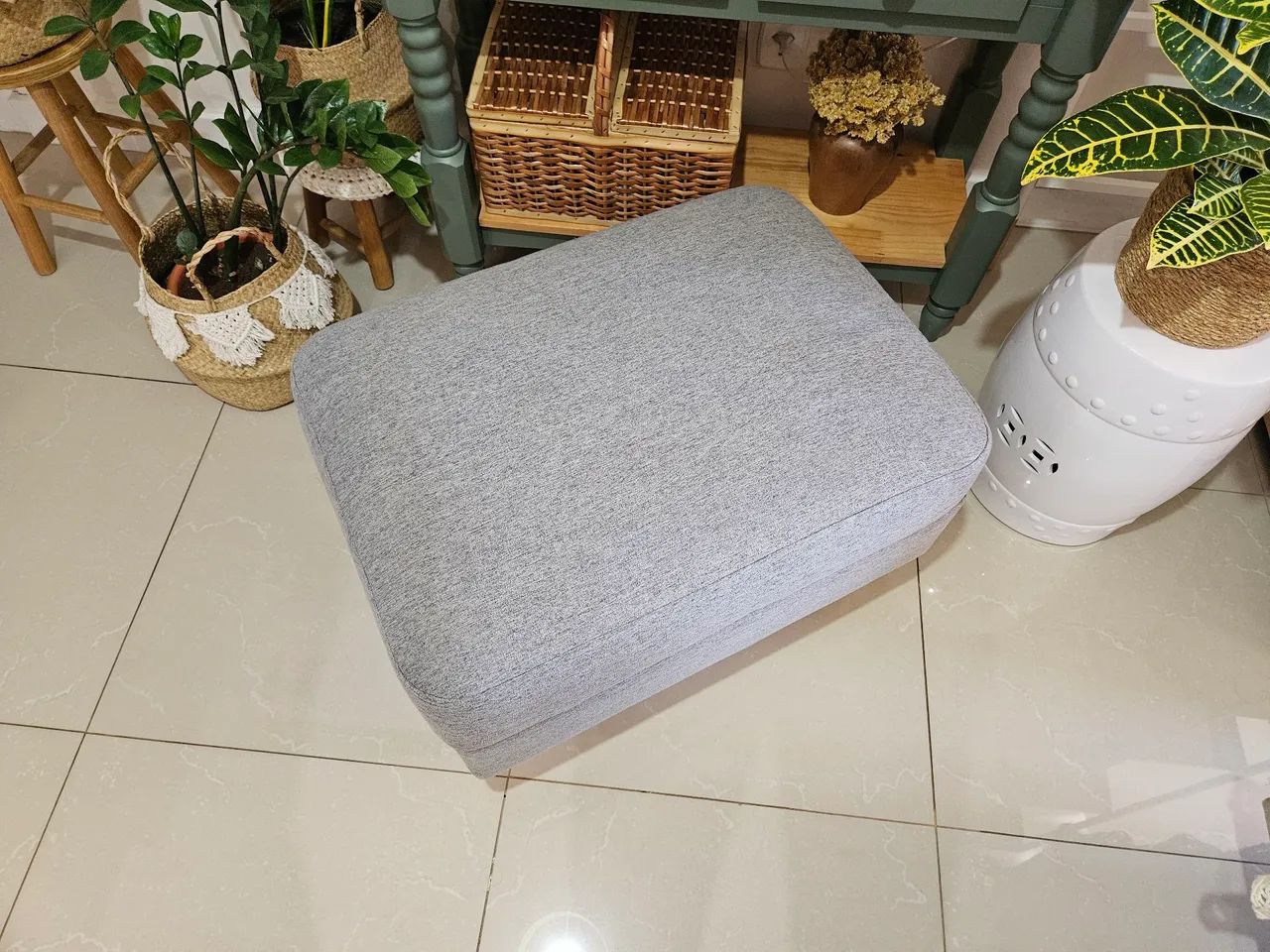 Puff em linho  - Foto 4