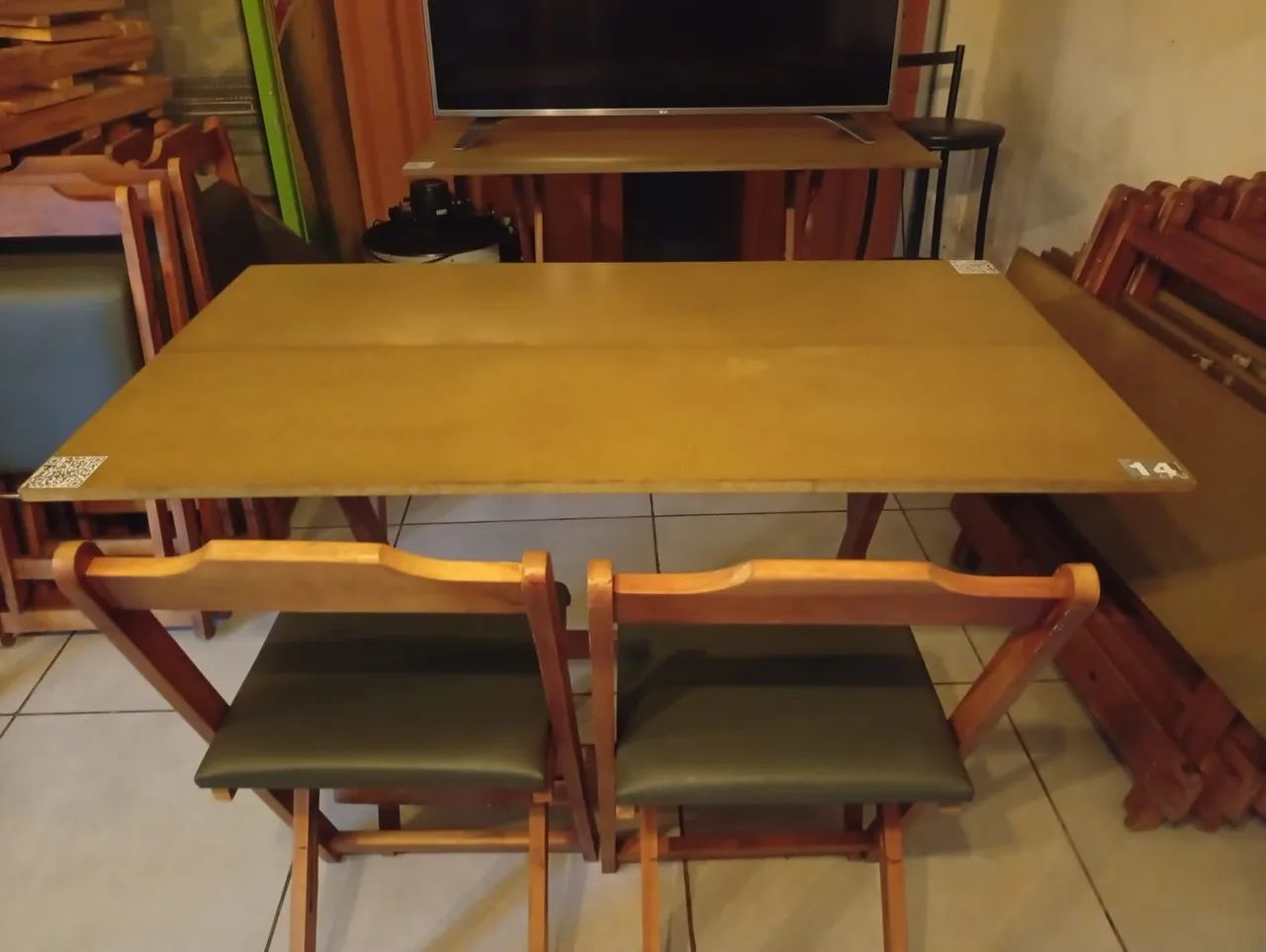 Mesa dobrável para restaurante