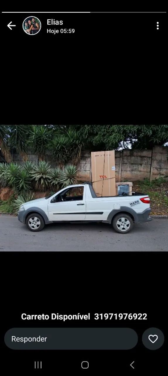 Faço Frete e Carretos c/ saveiro + aluguel de cadeira e mesa