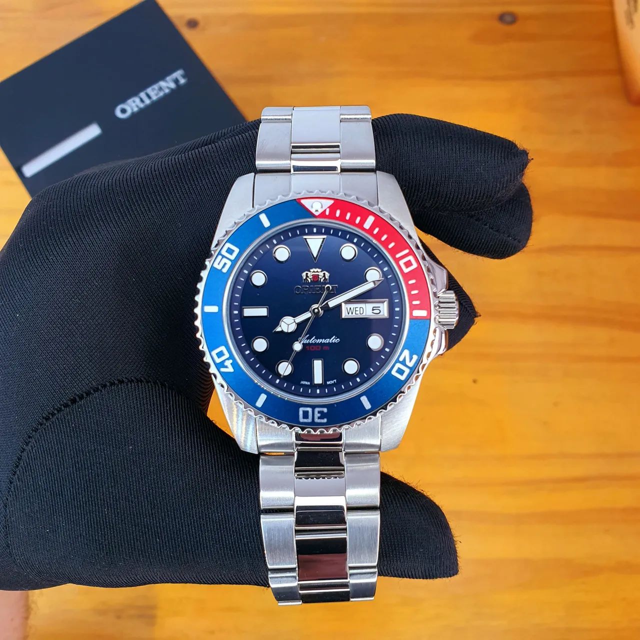 Relógio Orient Diver 43mm Submariner Pepsi - Acessórios - COHAB Relógio Orient Diver 43mm Submariner Pepsi - Acessórios - COHAB