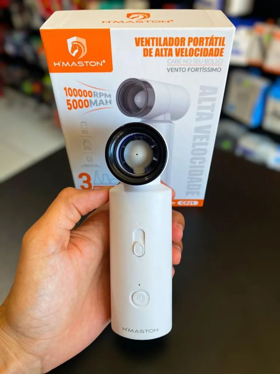 VENTILADOR PORTÁTIL DE ALTA VELOCIDADE HMASTON CFJ1 - Foto 2