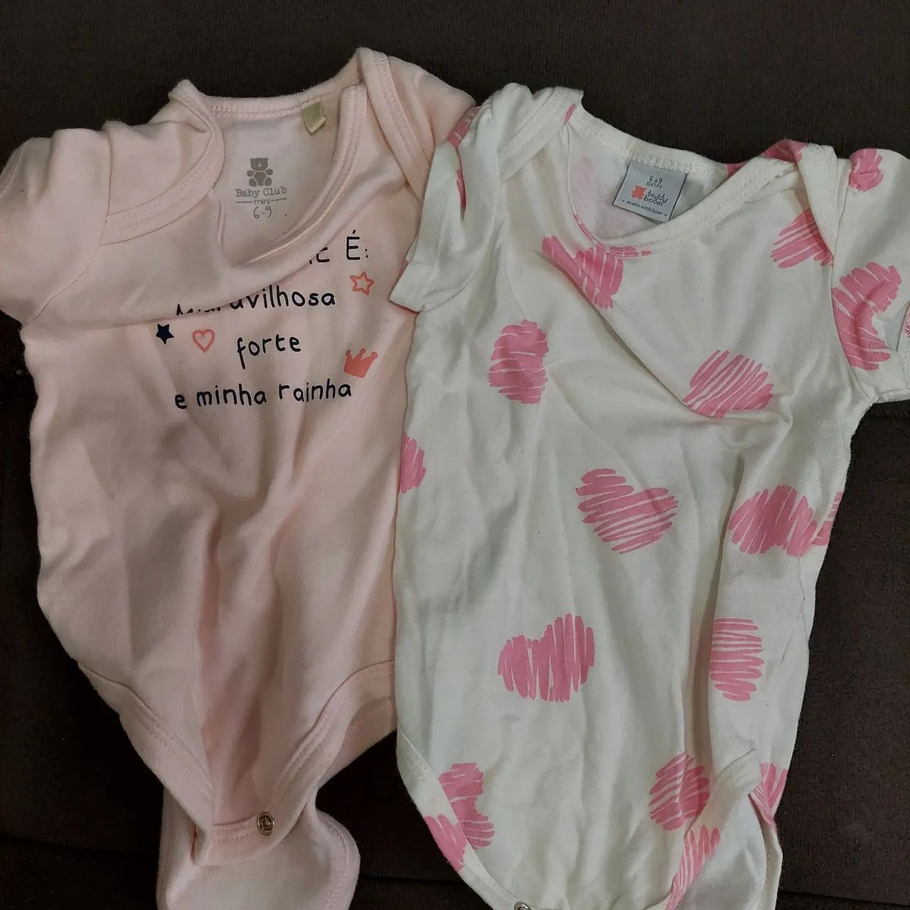 Lote macacão vestido body bebê G / 6-9m /9-12m - Foto 4