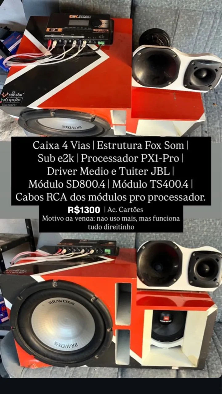 Caixa de Som 4 Vias