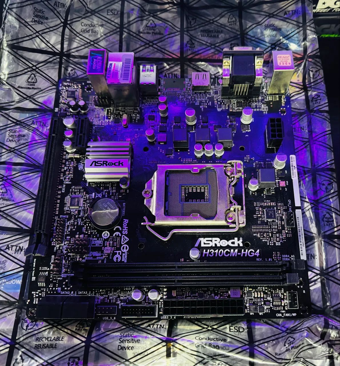 Placa -Mãe Asrock H310cm - hg4 DDR4 