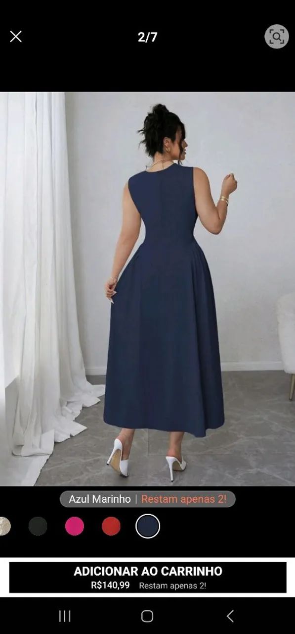 Vestido azul  plus size  - Foto 4