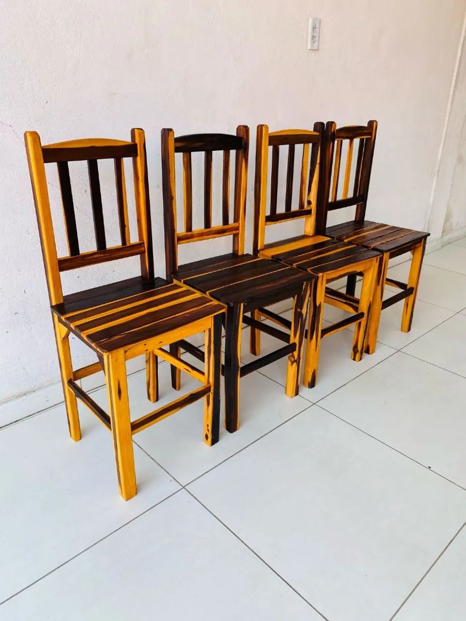 Cadeira de Madeira pau branco 80$ - Foto 4