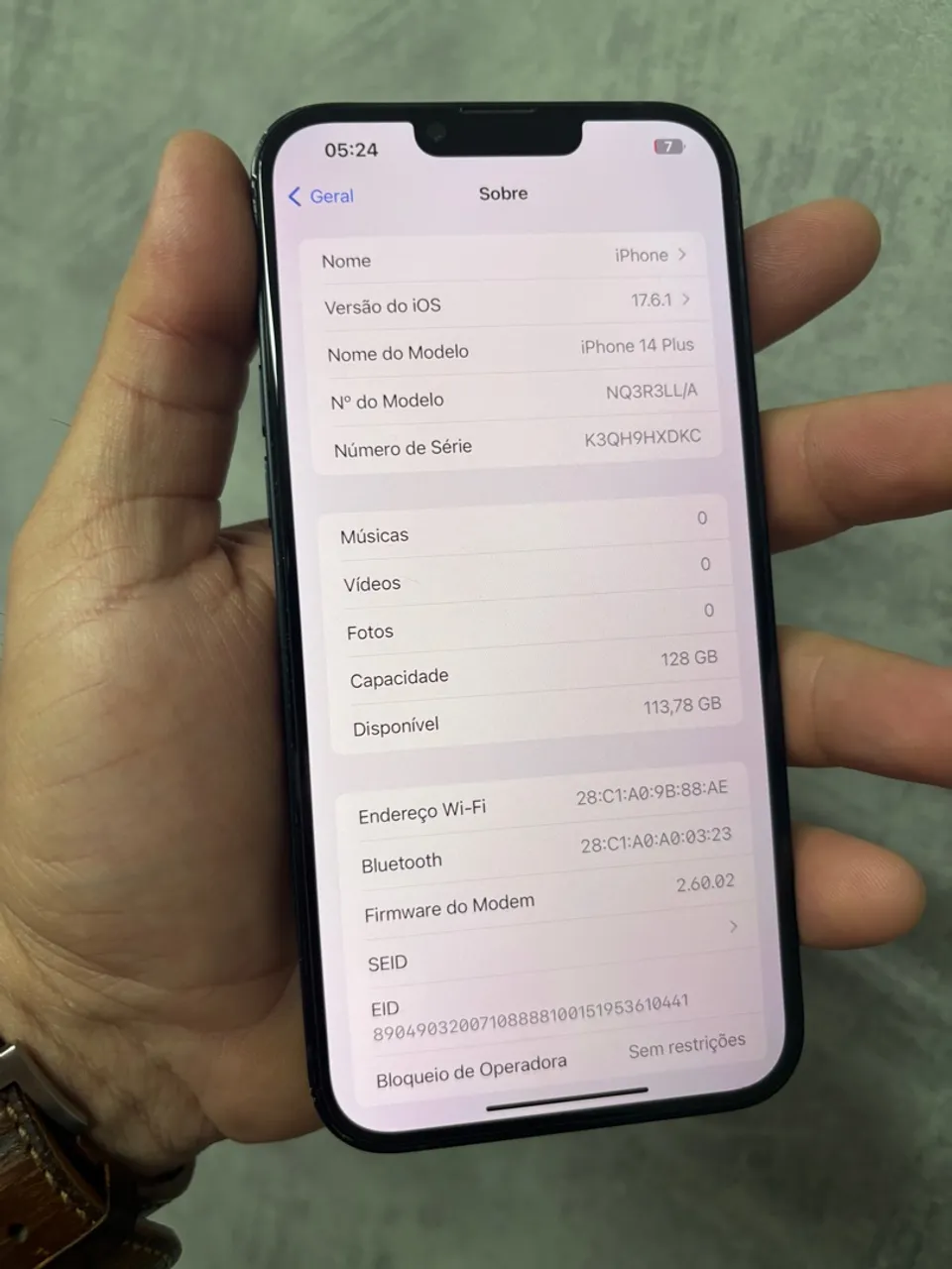 Iphone 14 Plus 5G 128gb Semi Novo Troco ou 10x cartão