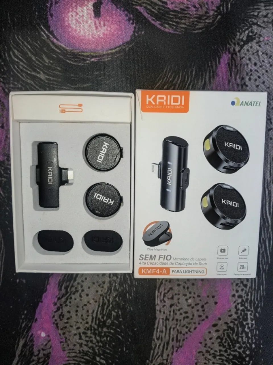 Microfone de Lapela Sem Fio Kaidi KMF4-A - Foto 4