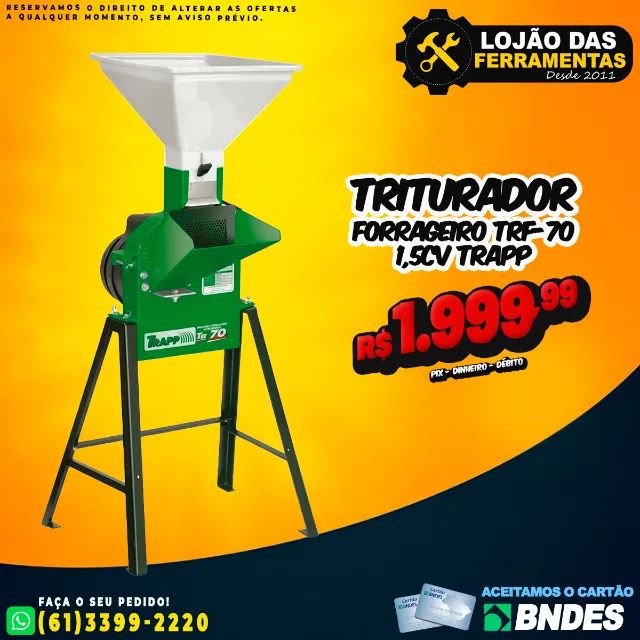 Triturador Forrageiro Trf-70 1,5Cv Trapp