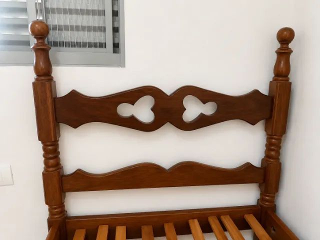 CAMA DE SOLTEIRO MADEIRA MACIÇA - Foto 4