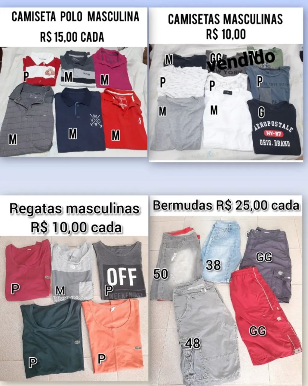 roupas masculinas