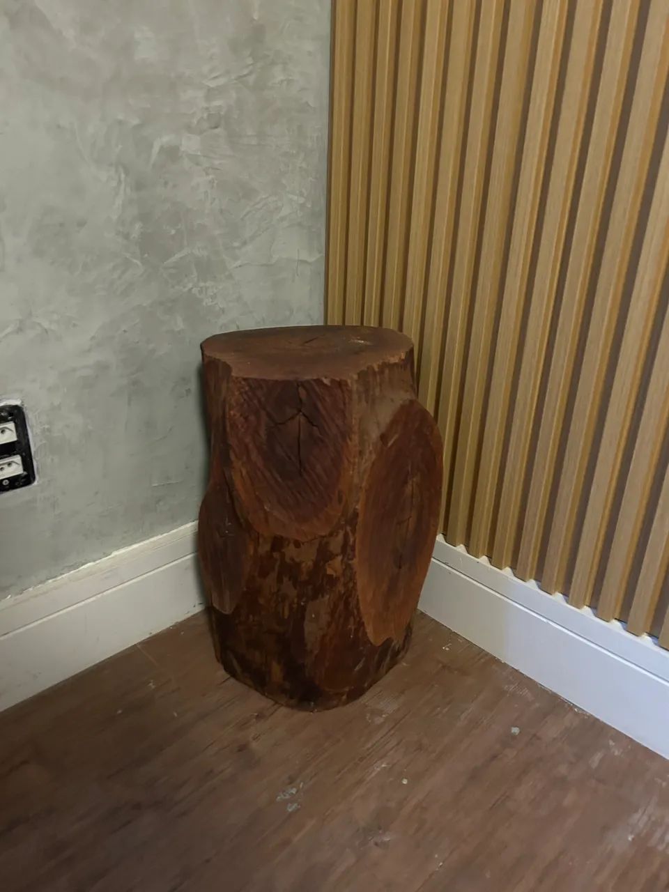 Tronco de árvore rústico lapidado decoração 