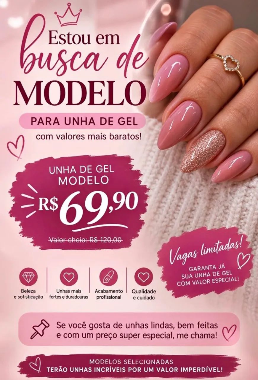 Modelo para alongamento de unhas  - Foto 4