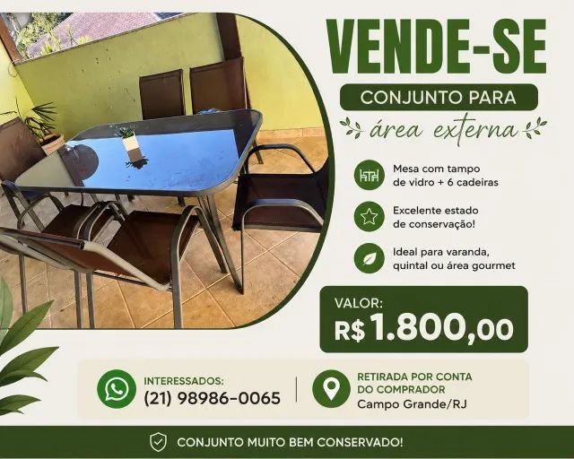 mesa área externa