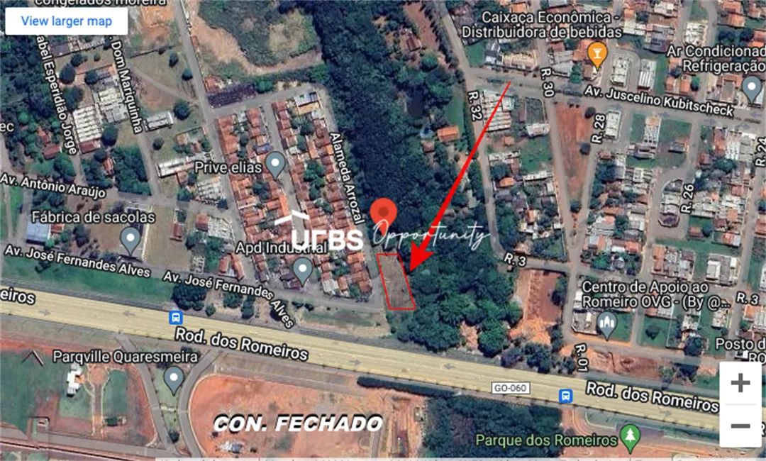 Terreno de 3414m² as margens da GO-060