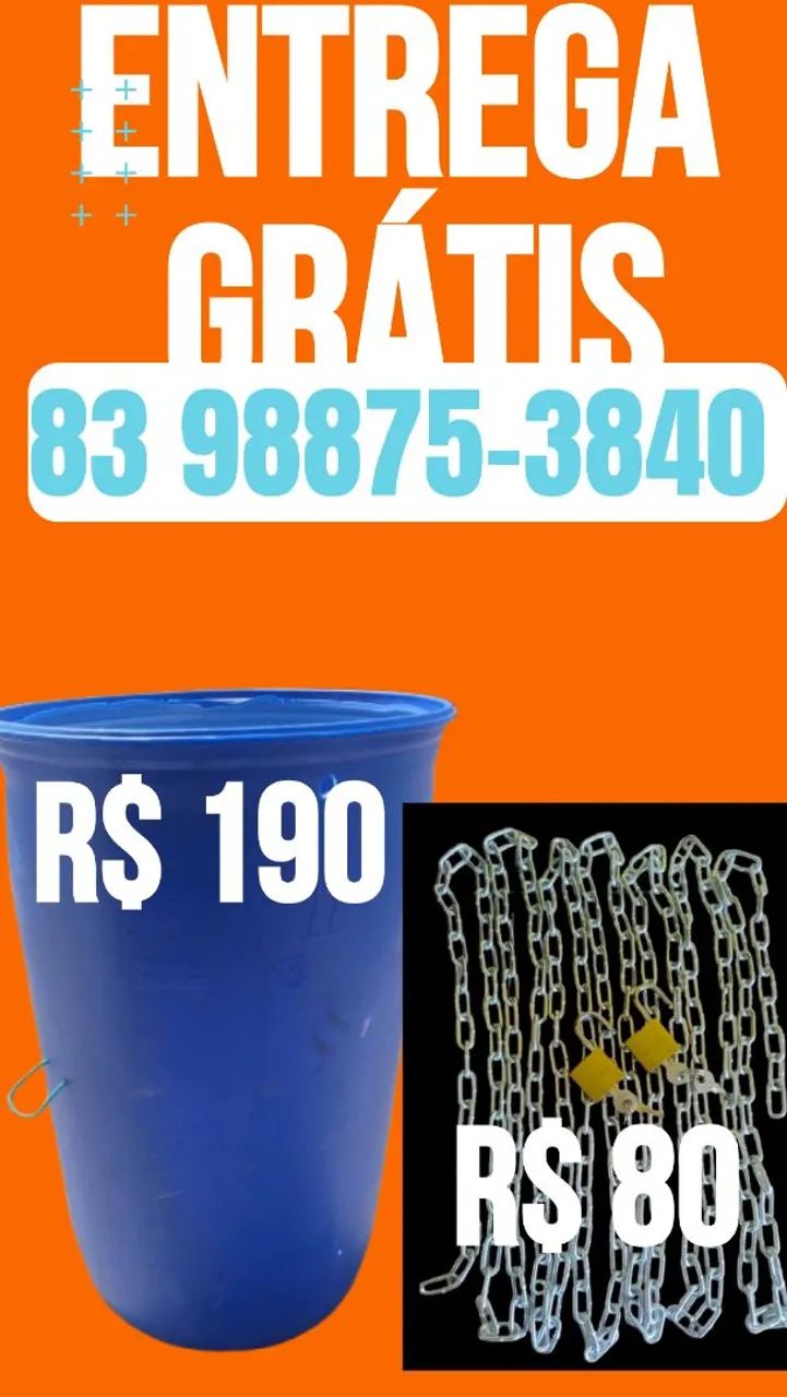 Entrega grátis para grande João pessoa 