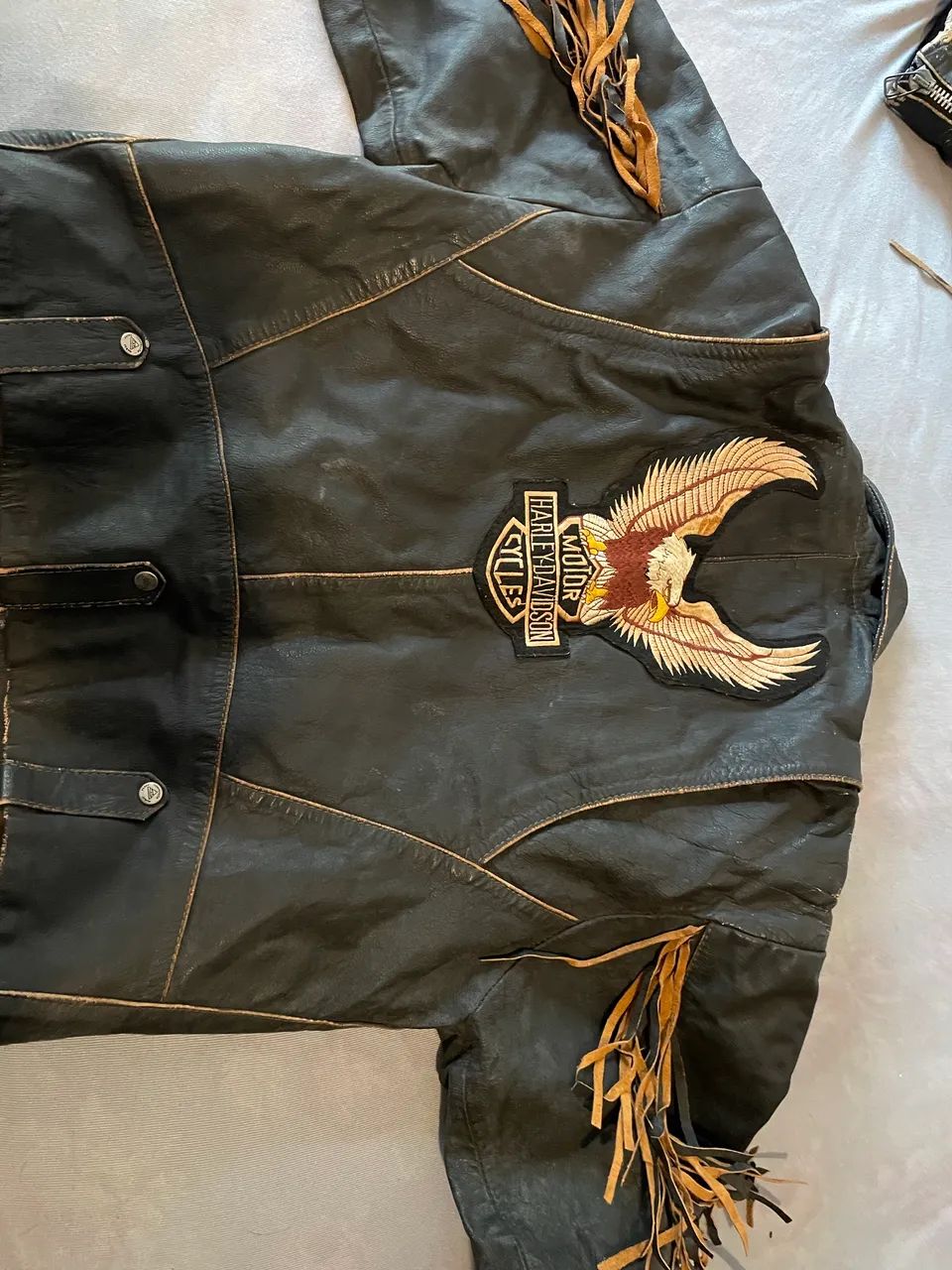 Jaqueta Harley Davidson, Couro, Original 