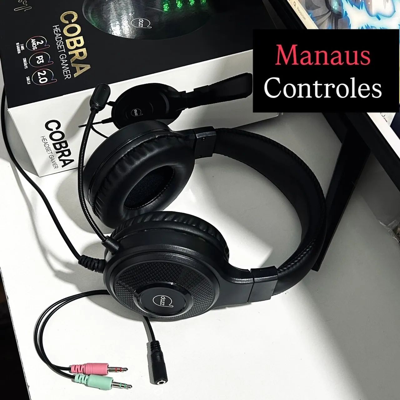 Fone Gamer - Headset para PS4 / PS5 e Xbox + Adaptador 