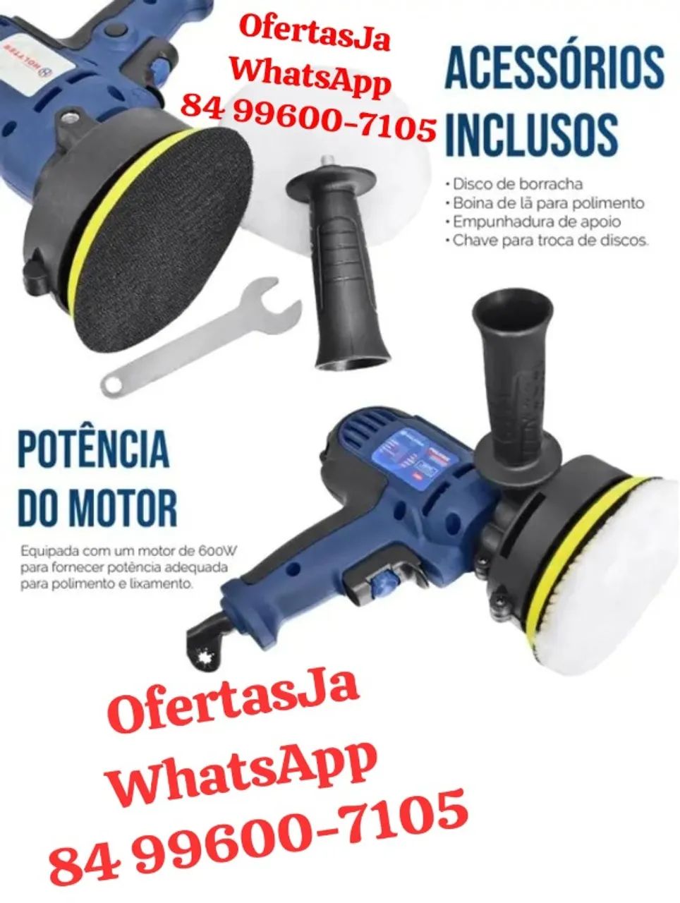 Lixadeira Automotiva Politriz Profissional 600w 5 Polegadas  - Foto 2