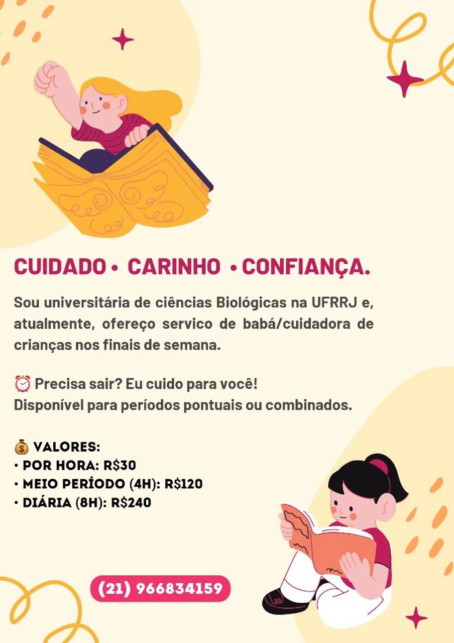 Cuidadora de crianças/Seropédica 