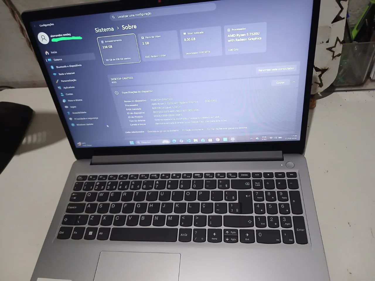 Notebook Lenovo Ryzen 5 - Foto 3