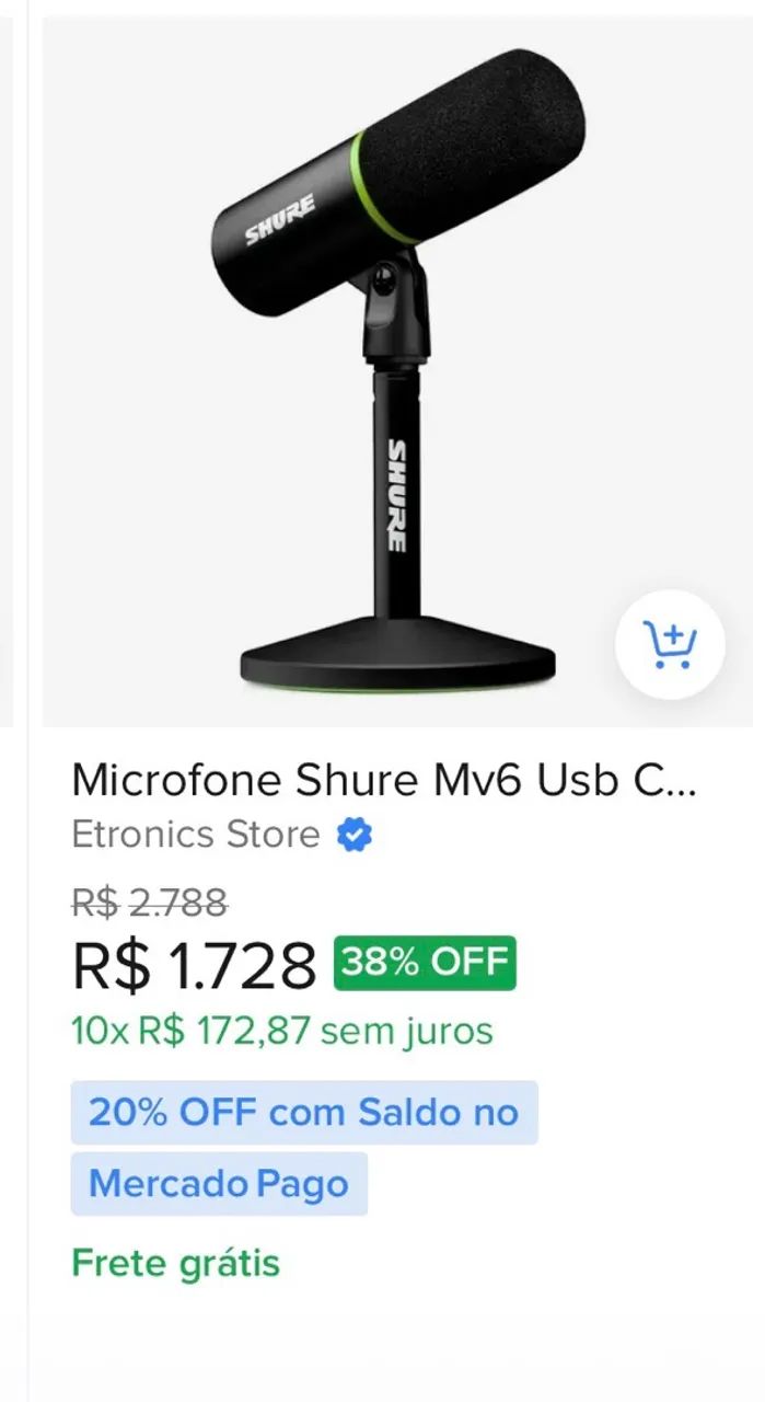 Microfone Shure R$ 1.200 - Foto 4