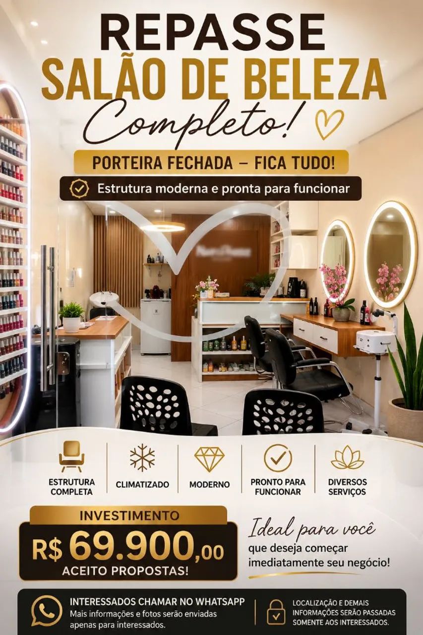 Repasso salão completo - Porteira fechada