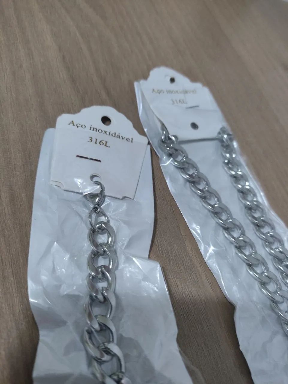 Corrente e pulseira prata. - Foto 2