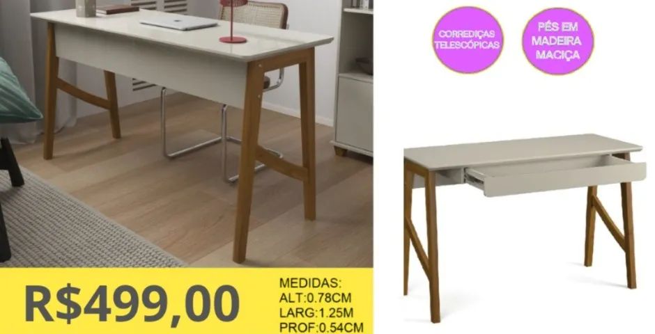 ESCRIVANINHA TAMPO MDF  A PRONTA-ENTREGA 