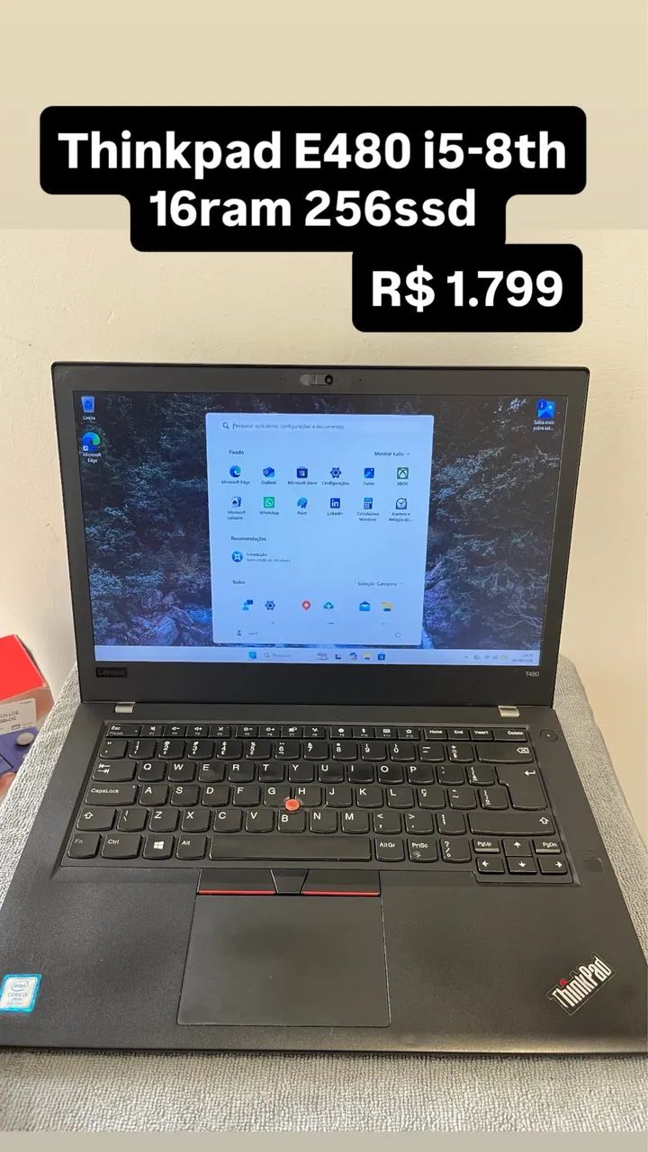 Thinkpad E480 i5-8th 16ram 256ssd