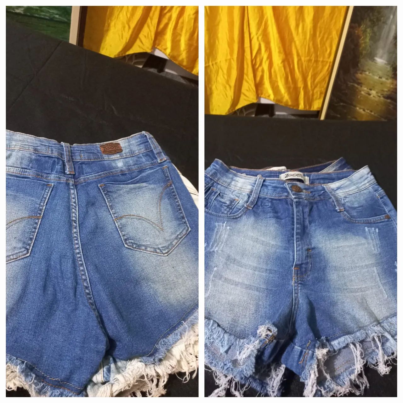 Short jeans feminino  tamanho 40. Lote com 3 peça  - Foto 5