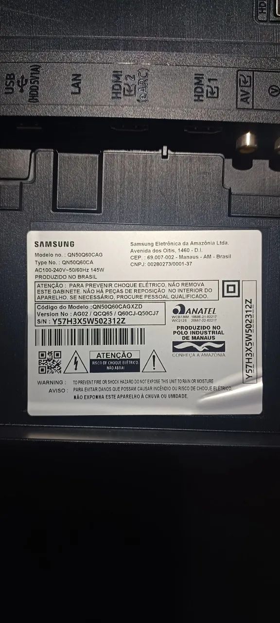 TV SAMSUNG QLED 50 POLEGADAS TELA QUEIMADA - Foto 3
