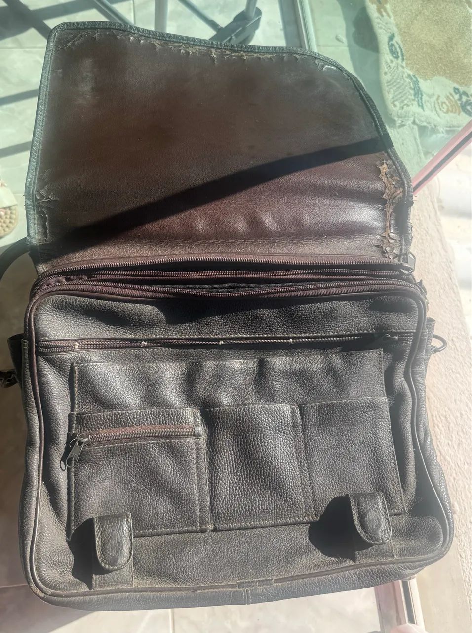 Pasta/bolsa de couro de búfalo legítimo  - Foto 4