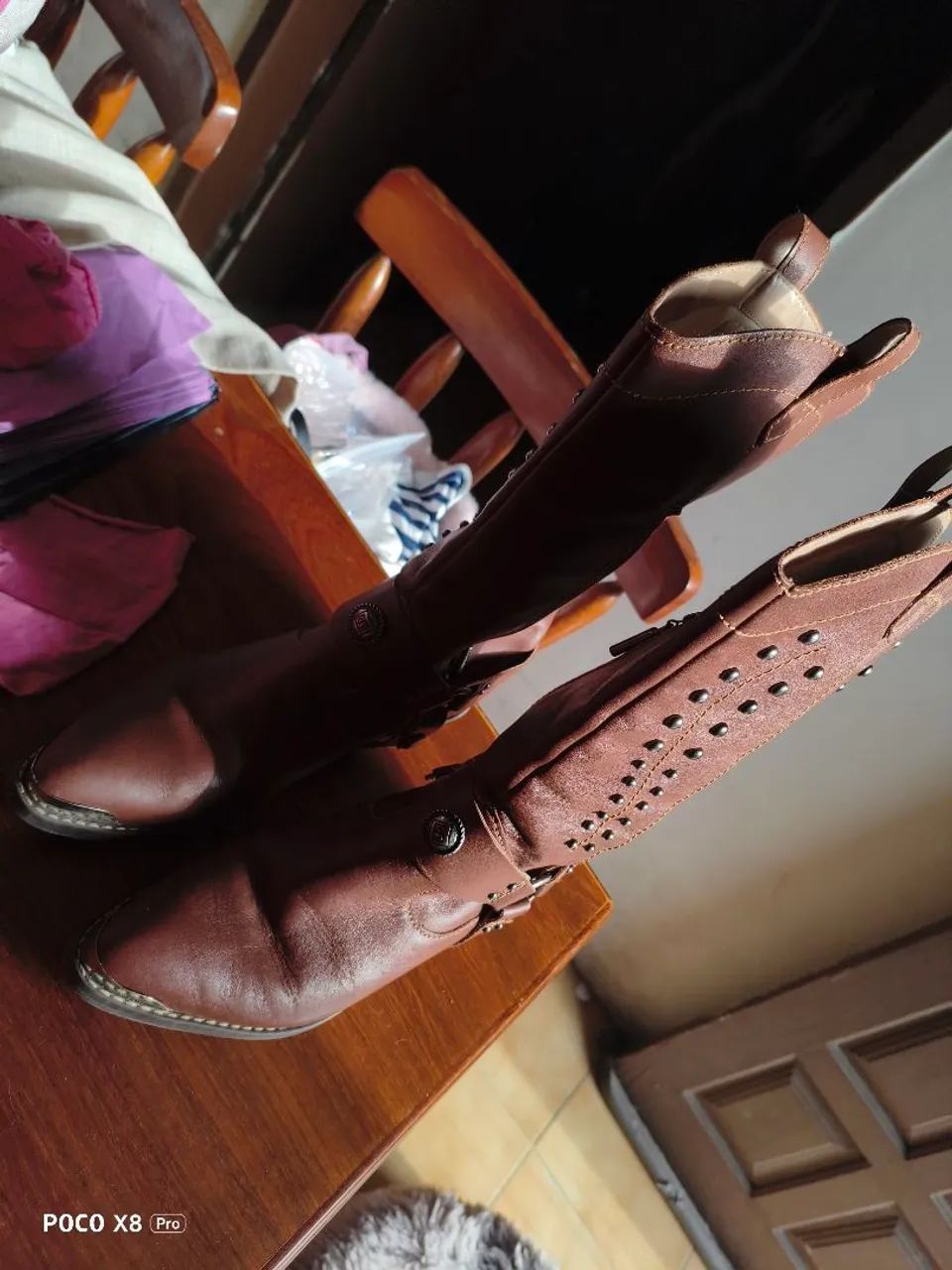 Bota tm 35 lança perfume couro legítimo nova - Foto 4