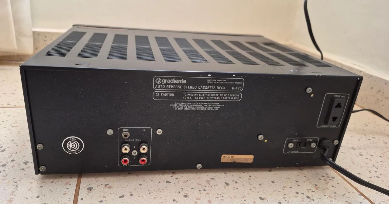 Tape Deck D-475 Auto Reverse Estéreo Gravador de Cassete - Gradiente - Foto 4