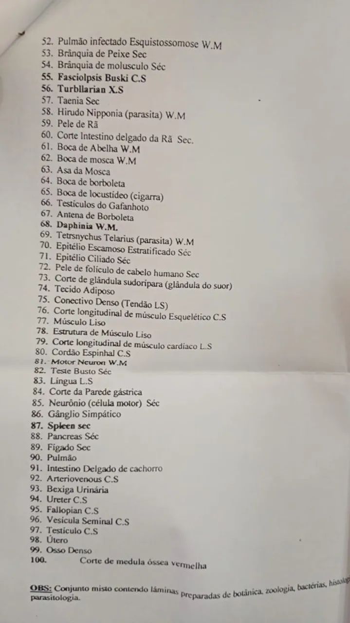 Lâmina para microscópio<br>Com diversos tecidos<br>20 caixa <br>Cada caixa com 100 lâmina - Foto 3
