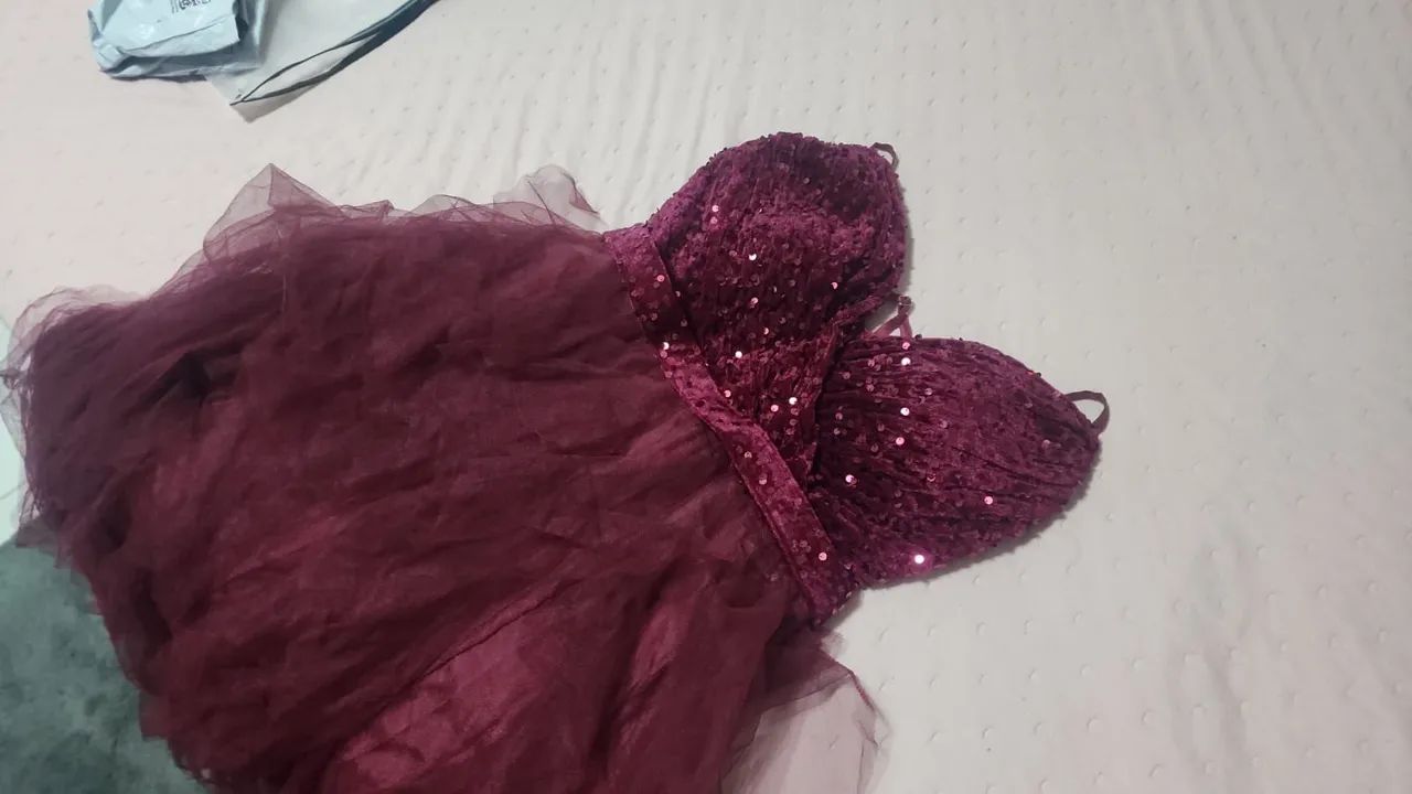 VESTIDO DE FESTA VINHO  - Foto 3