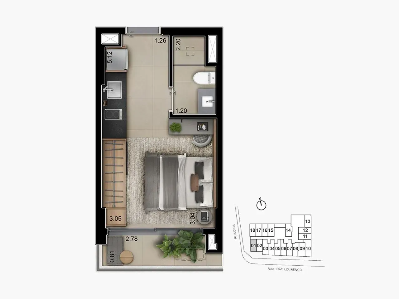 PLANTA 25m²