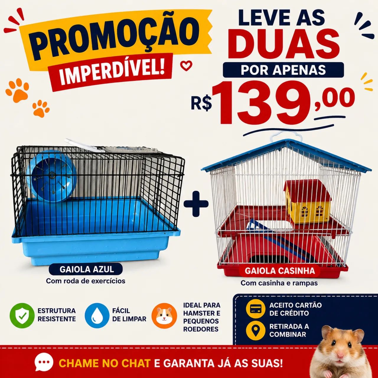 DUAS Gaiolas para Hamster e Pequenos Roedores - Foto 2