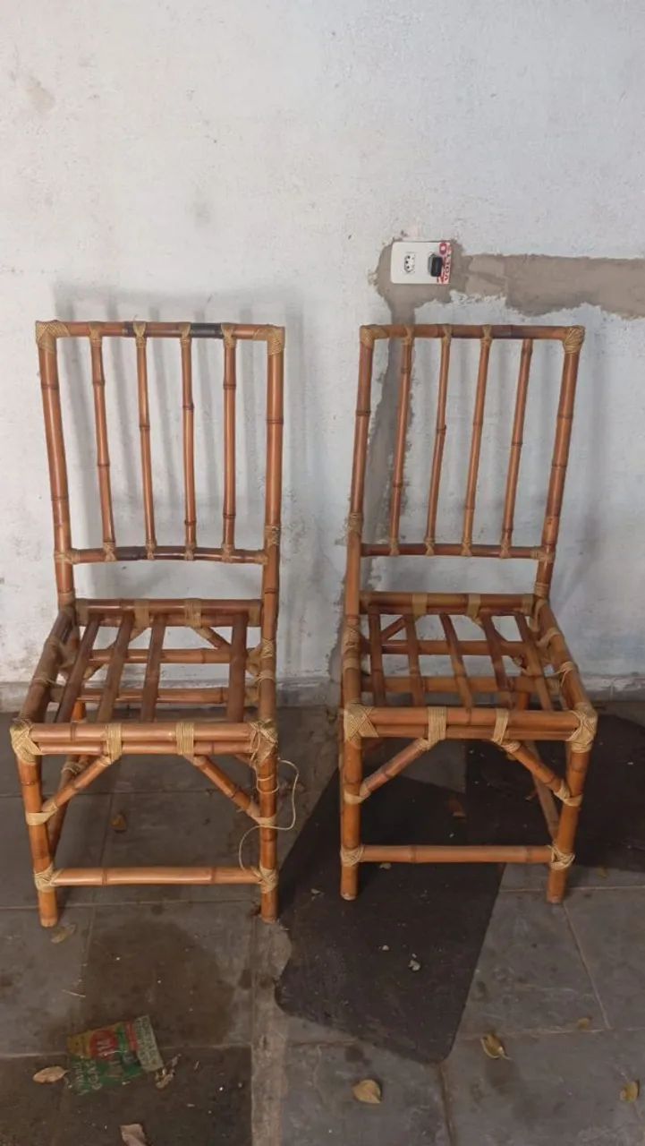 Cadeira poltrona sofá vime bamboo