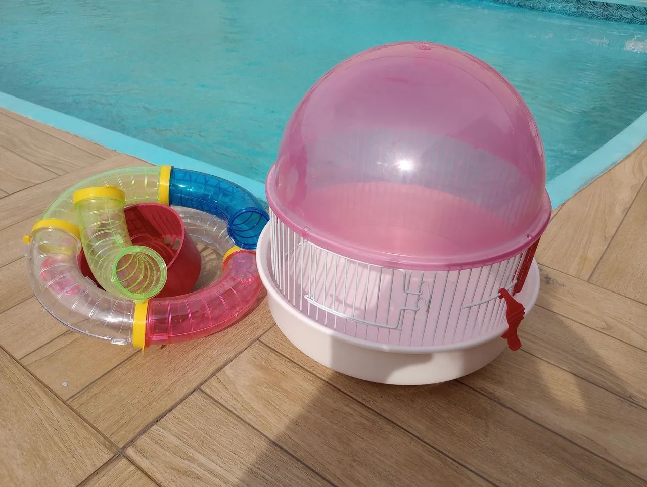 Gaiola Acrilica Espacial Bragança Completa Com Tubos - Foto 2