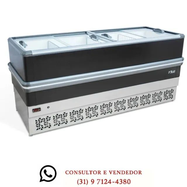Ilha para Congelados 2M Preta Polar