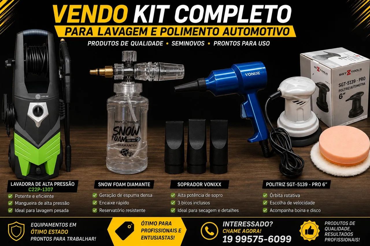 ESTÉTICA AUTOMOTIVA. KIT PROFISSIONAL! - Foto 5