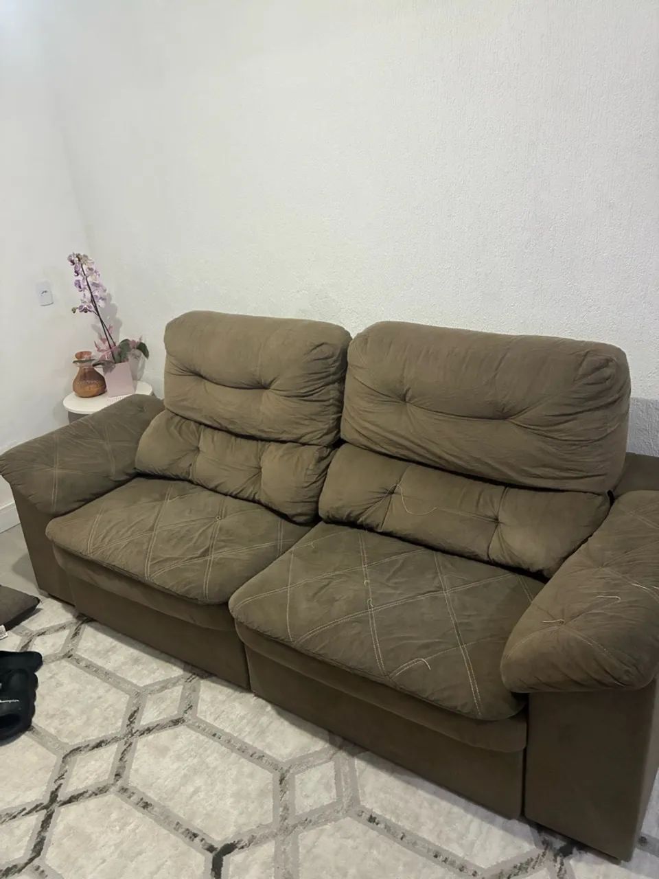 Sofá retrátil marrom  - Foto 3