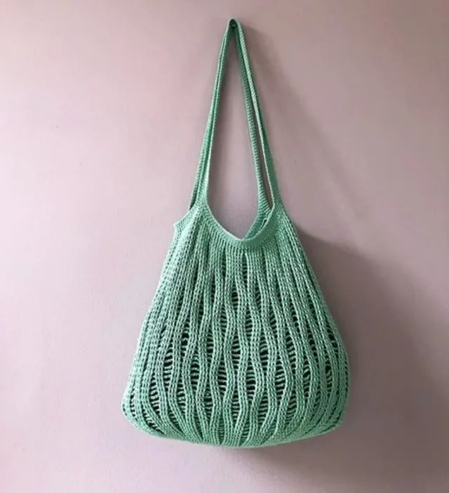 bolsa sanfona em croche - Foto 2