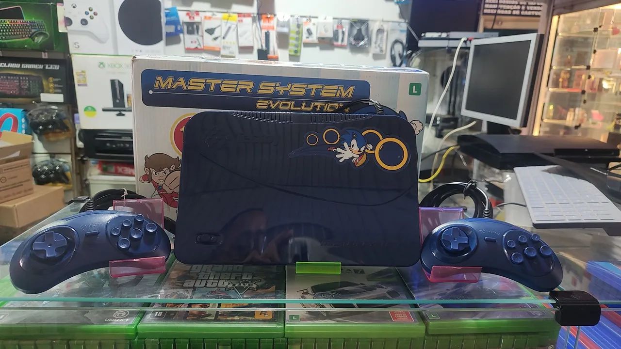 console Master System Evolution 132 jogos + 2 controles  - Foto 4