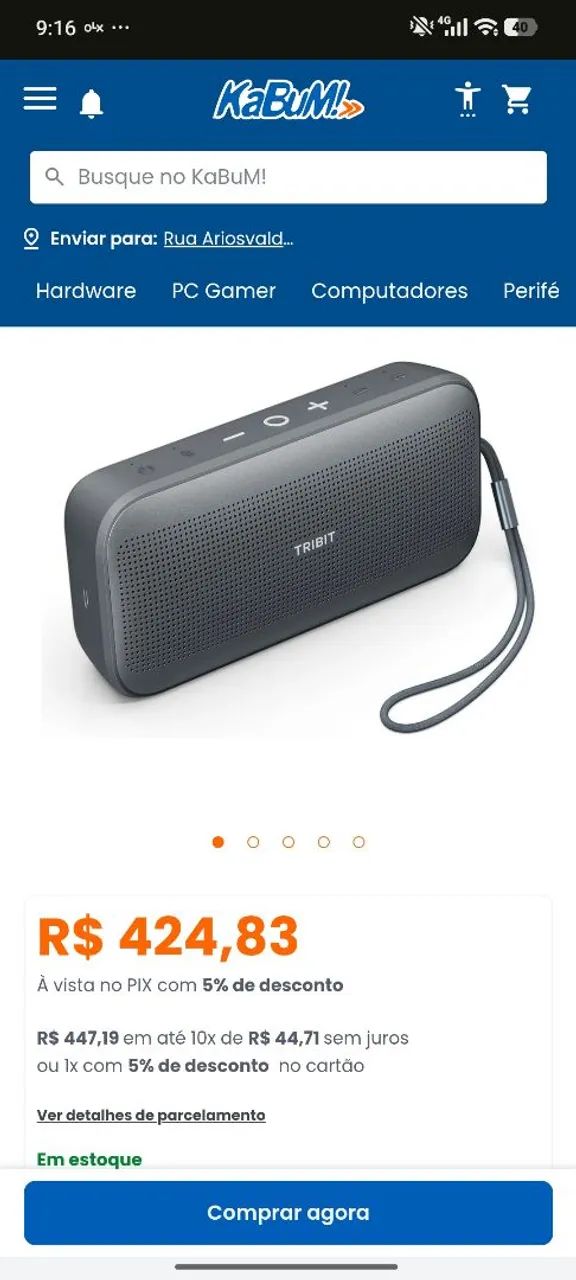Caixa de som TRIBIT NOVA 